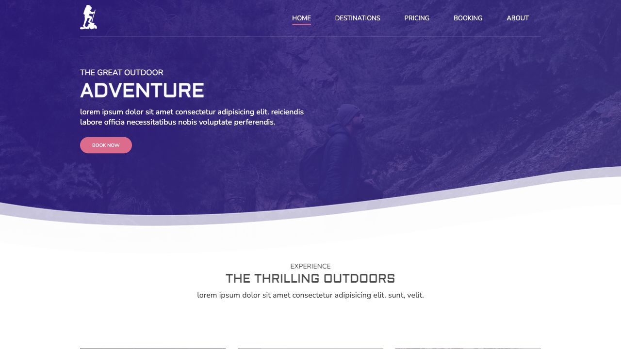 Nature Tours website preview