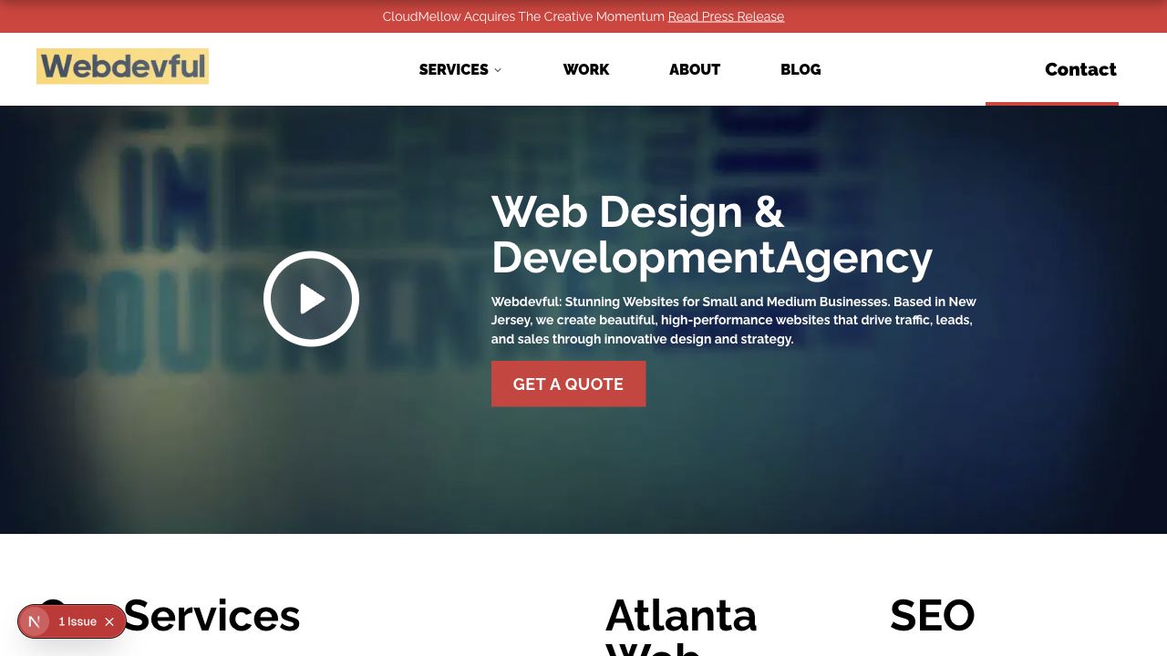 Webdevful Agency V0 website preview