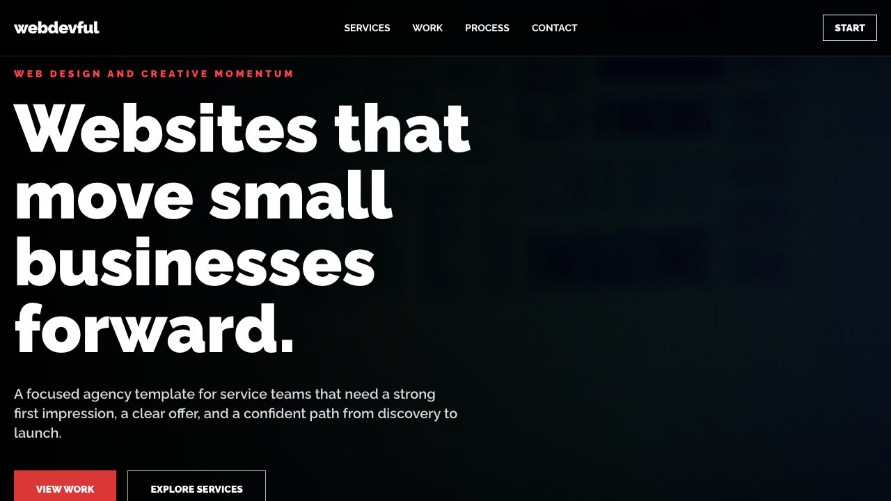 Webdevful Services website preview