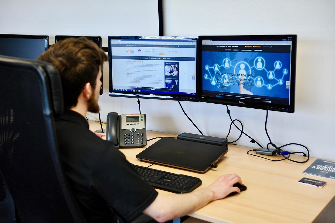 Interface design workspace with website screens