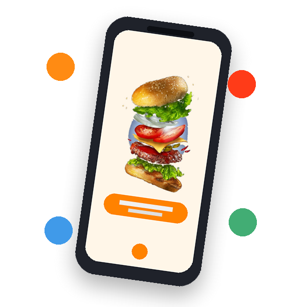 Burger ingredients flat lay arrangement